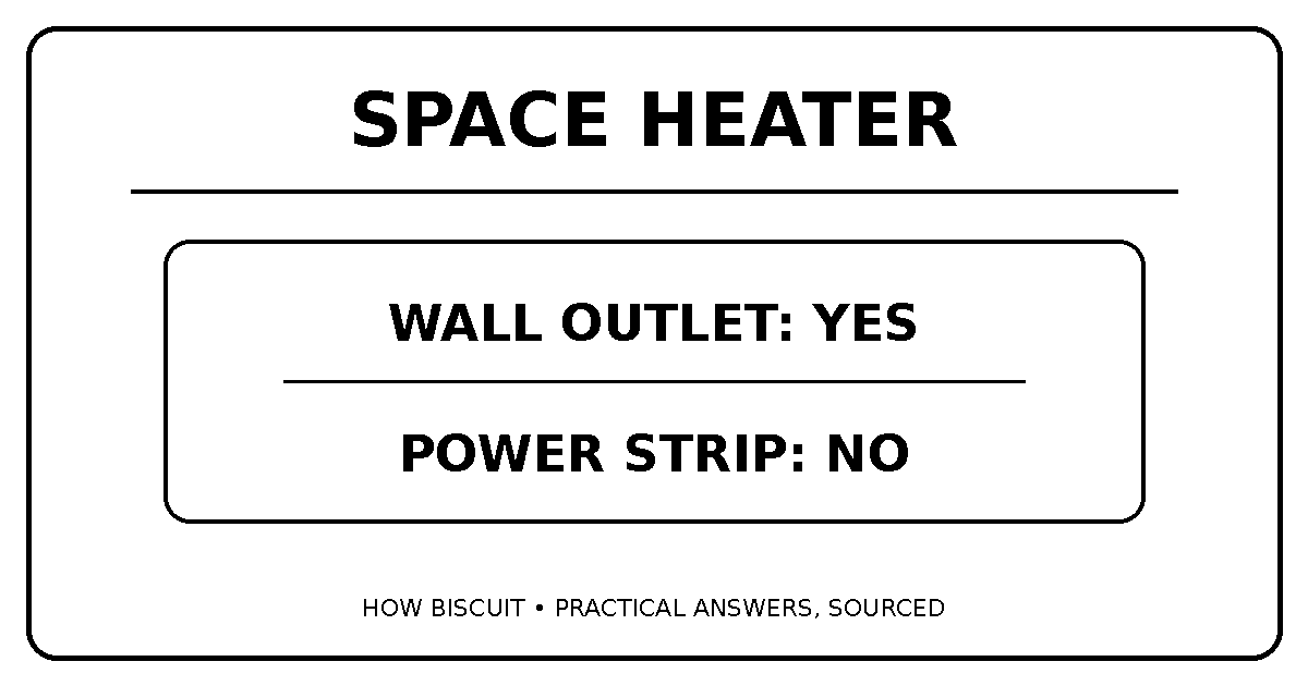 Diagram summarizing Can You Plug a Space Heater Into a Power Strip?