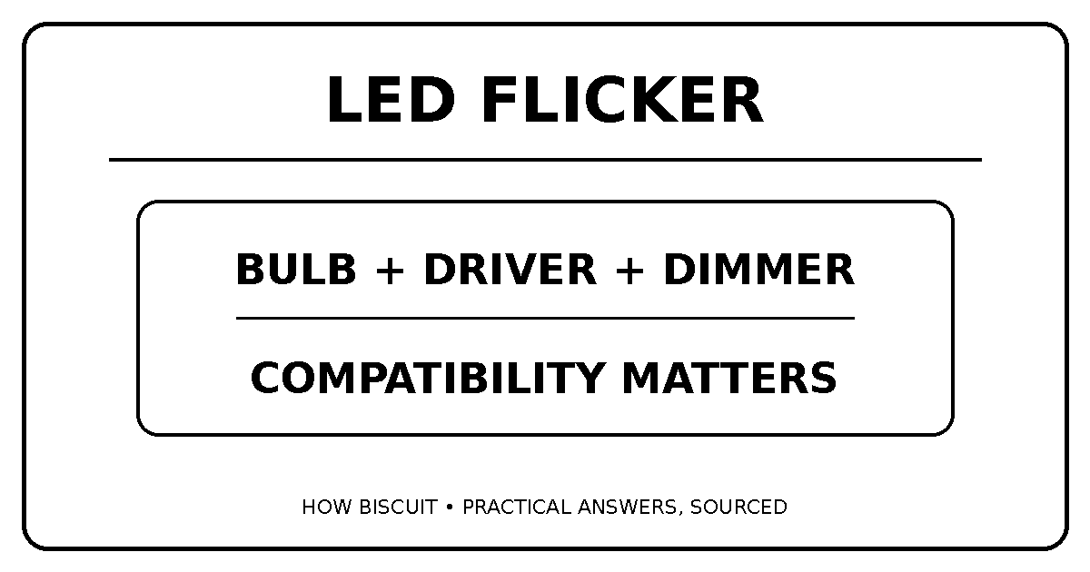 Diagram summarizing Why Do LED Light Bulbs Flicker?